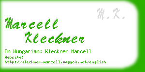 marcell kleckner business card